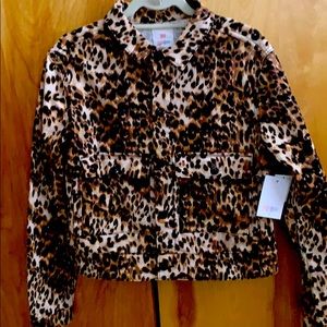 LuLaRoe Leopard Stretch Jean Jacket